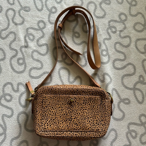 Madewell The Transport Camera Bag: Dotted Calf Hair Edition Brown main image 0